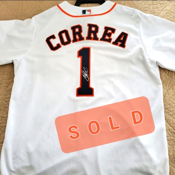 AUTOGRAPHED Carlos Correa Houston Astros Jersey. Size LARGE - Picture 2 of 2